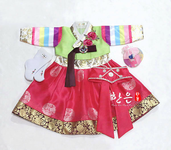 Korean Tradtional Girl Hanbok Dress 1st Birthday Party Korean Hanbok Dolbok